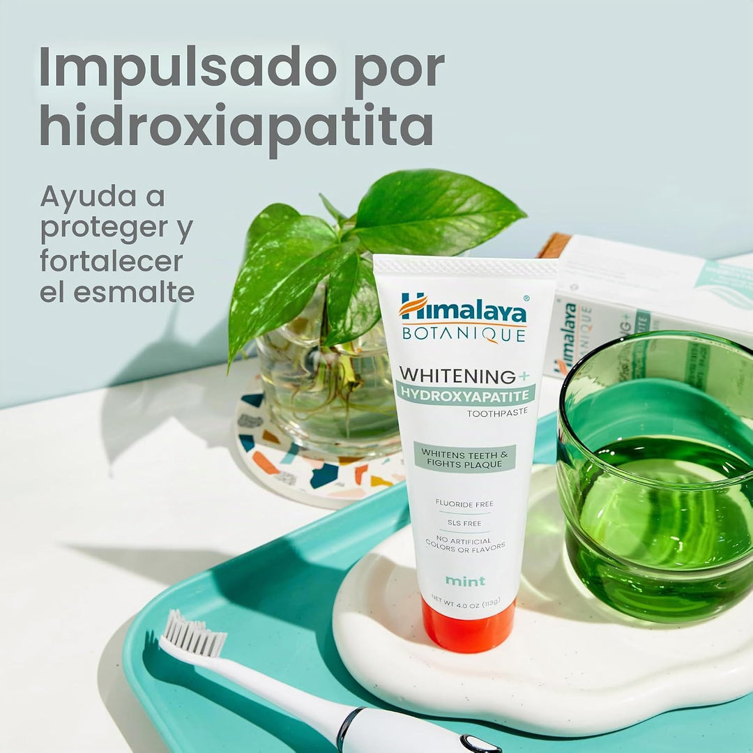 Himalaya Botanique Whitening+ Pasta de dientes hidroxiapatita, ment...