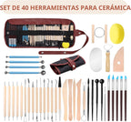 VIBRATITE Arcilla seca al aire de 10 libras con 40 herramientas de cerámica