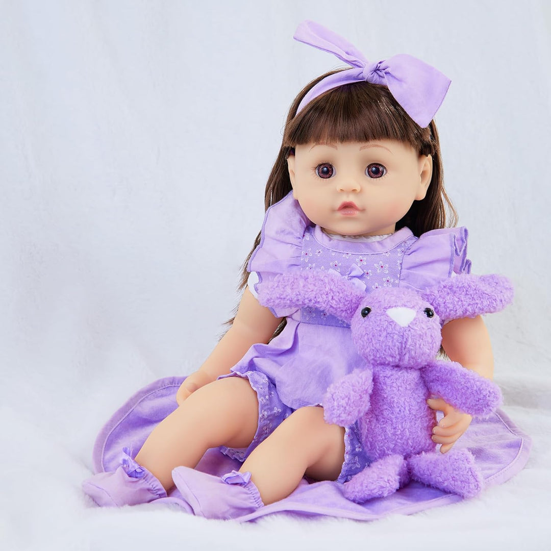 18INDC 11 piezas de ropa de muñeca de bebé con diseño floral morado...