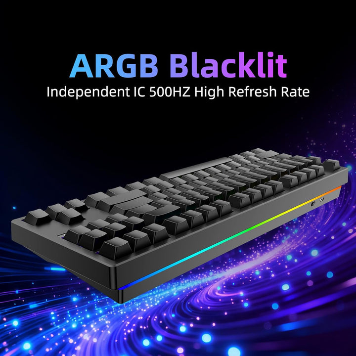 IROK Teclado mecánico con cable FE87 V2, doble tasa de sondeo de 8...
