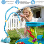 Bomba de mesa de agua recargable, bomba de juego de agua para niños, 3 modos de pulverización, compatible con la mayoría de mesas de actividades al aire libre para niños pequeños en el mercado, diseño
