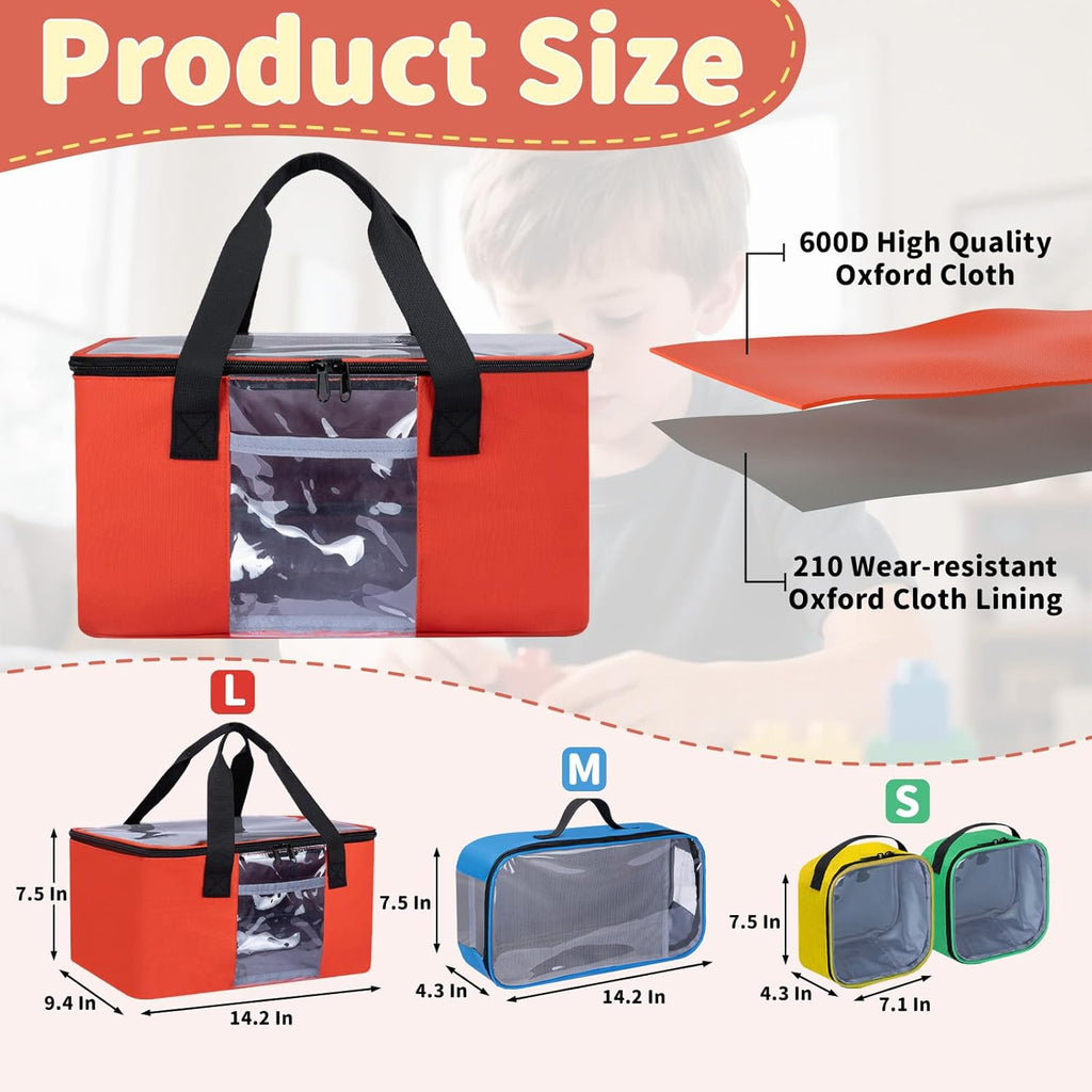 Bolsa de almacenamiento de azulejos magnéticos de 4 piezas, apta