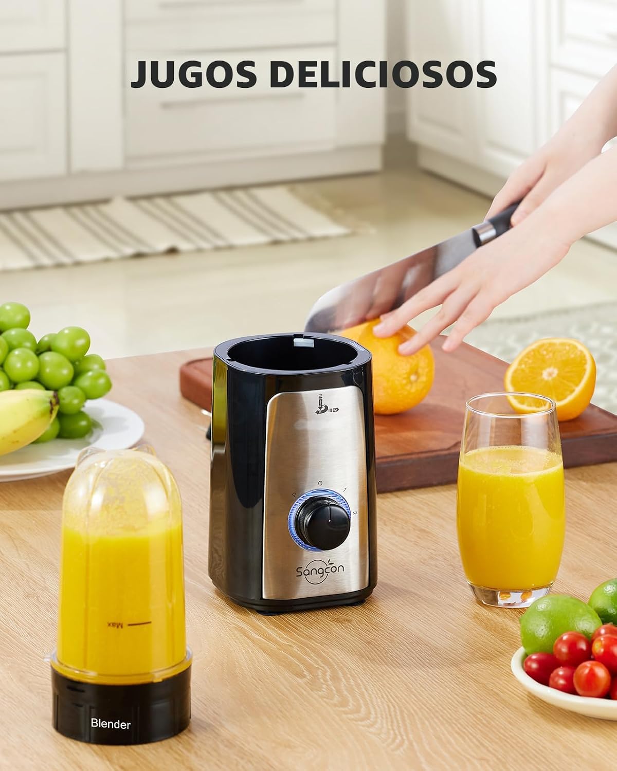 Sangcon Batidoras para cocina, 5 en 1, procesador de alimentos combinado