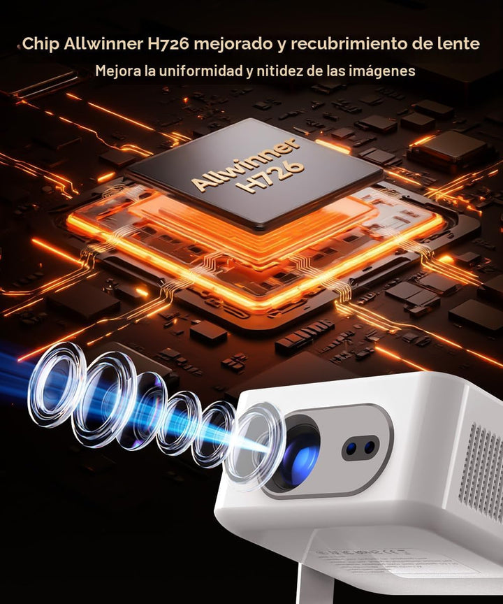 Miniproyector inteligente 2026 compatible con 4K y 8K, portátil con...