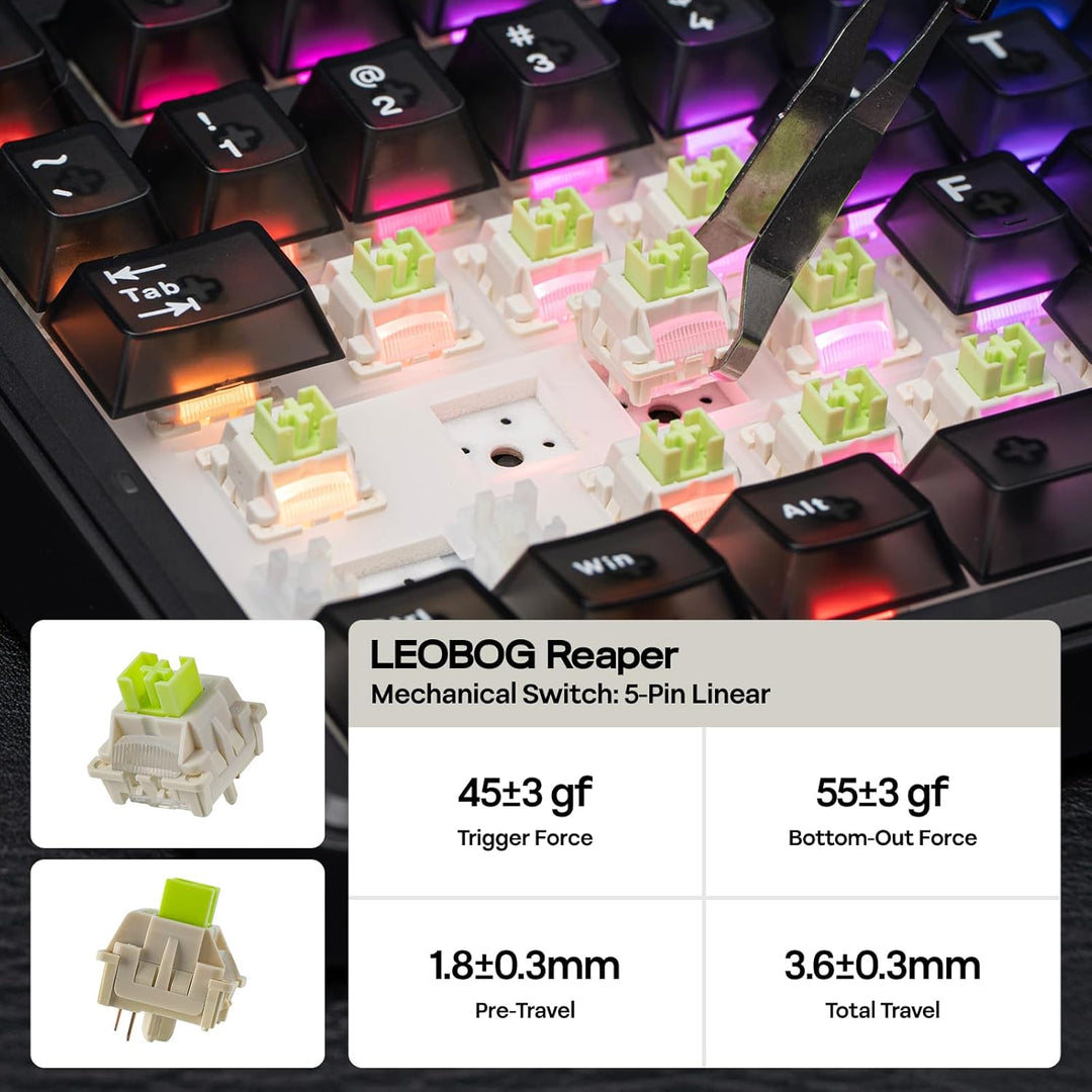 EPOMAKER X Aula F75 MAX Teclado mecánico inalámbrico con pantalla T...