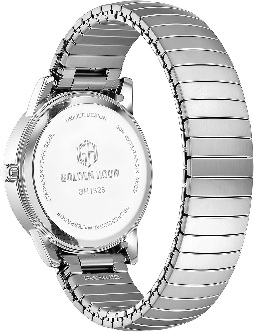 GOLDEN HOUR Relojes para Hombre de Lectura Fácil, Estilo Casual para Vestir