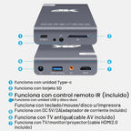 Reproductor multimedia digital Ultra HD 4K@60Hz y caja de disco duro 2 en 1