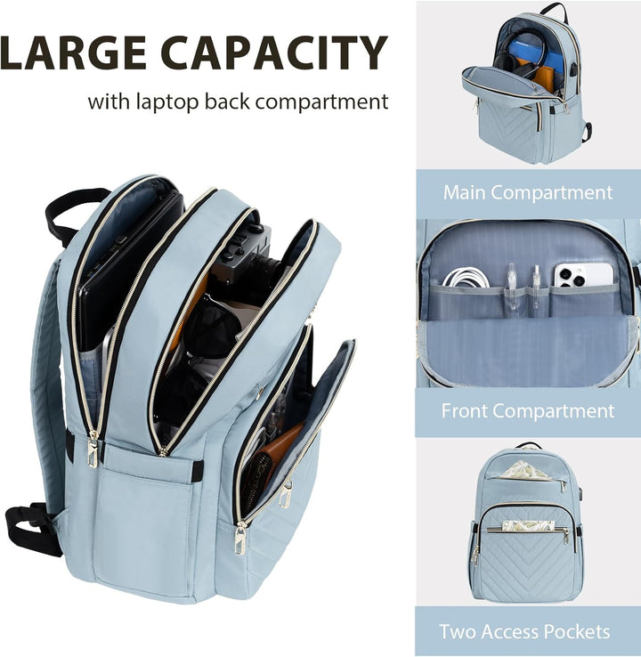 VANKEAN Mochila para laptop de 15.6 pulgadas para mujer, bolsa de t...