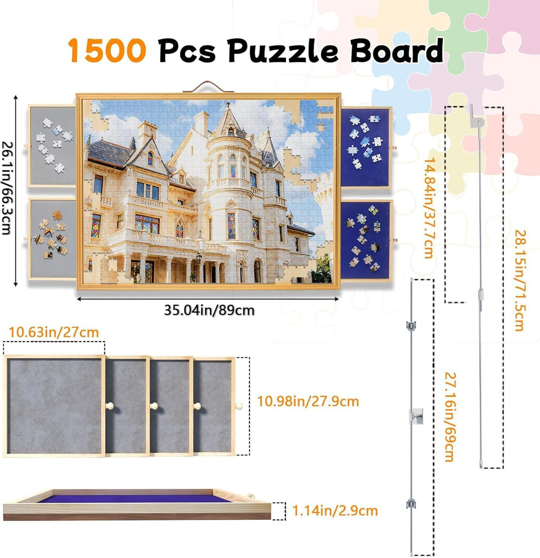 Tablero de rompecabezas portátil de 1500 piezas con 4
