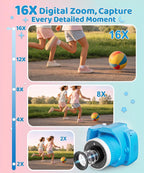 Cámara para niños con proyector para niñas de 5 a 12 años, cámara digital
