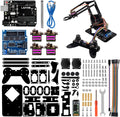 LAFVIN 4DOF - Kit de garra mecánica de acrílico para brazo compatible con Arduino IDE DIY Robot con CD Tutorial