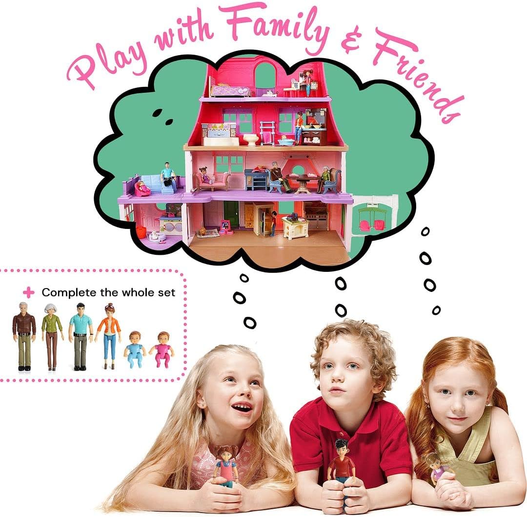 Beverly Hills Sweet Li'l Family Dollhouse People Set de 3 figur...