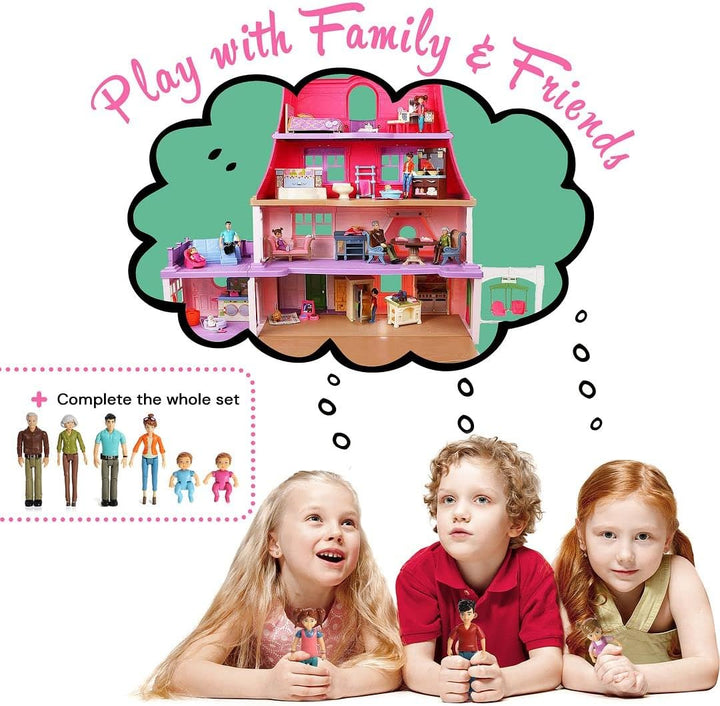Beverly Hills Sweet Li'l Family Dollhouse People Set de 3 figur...