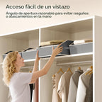 Organizadores de Closet Grandes y Cestas de Almacenamiento - Pack de 6 Cestas Trapezoidales para Estantes, Cestas de Tela Plegables con Asas Ideal para Closet, Cesta, Armario y Almacenamiento en Estantería, Gris