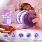 Saco de dormir de unicornio para niños: los sacos de dormir que brillan en la oscuridad son divertidos regalos de unicornio para niñas. Perfecto para fiestas de pijamas, camping, tapete de siesta de felpa para preescolar, con bolsillo para almohada, más