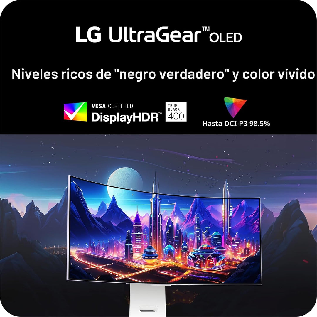 LG 34GS95QE Monitor de juegos Ultragear OLED curvo de 34 pulgadas W...