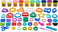 Play-Doh Juego de herramientas navideñas, 43 accesorios y 10 colores compuestos de modelado, juguetes para niños, artes y manualidades navideñas para niños de 3 años en adelante (exclusivo de Amazon)
