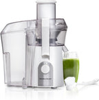 Hamilton Beach Máquina exprimidora, canal de alimentación de boca grande de 3 pulgadas para frutas y verduras enteras, fácil de limpiar, extractor centrífugo, exprimidor de verduras y frutas, sin BPA