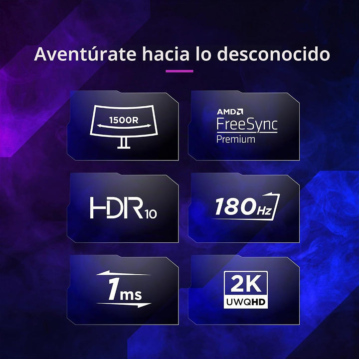 ViewSonic VX3418C-2K Monitor de juegos curvado ultraancho de 34 pul...