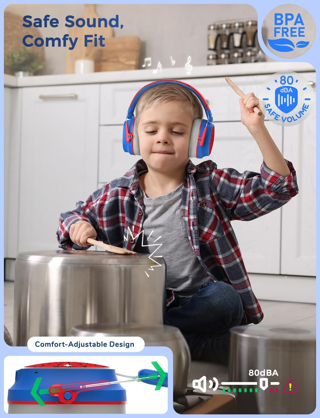 iClever - Auriculares con cancelación de ruido para niños y adultos...