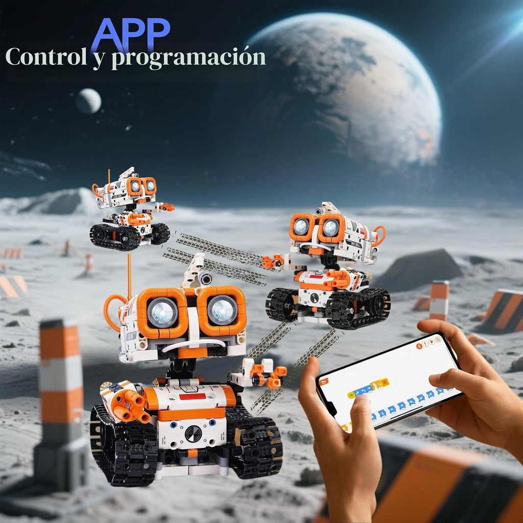 STEM - Kit de robótica para niños a partir de 6 años, robot de codificación de control remoto/aplicación 5 en 1, juguetes de construcción de ingeniería educativa con programación, proyectos científicos, gran regalo para niños y adolescentes