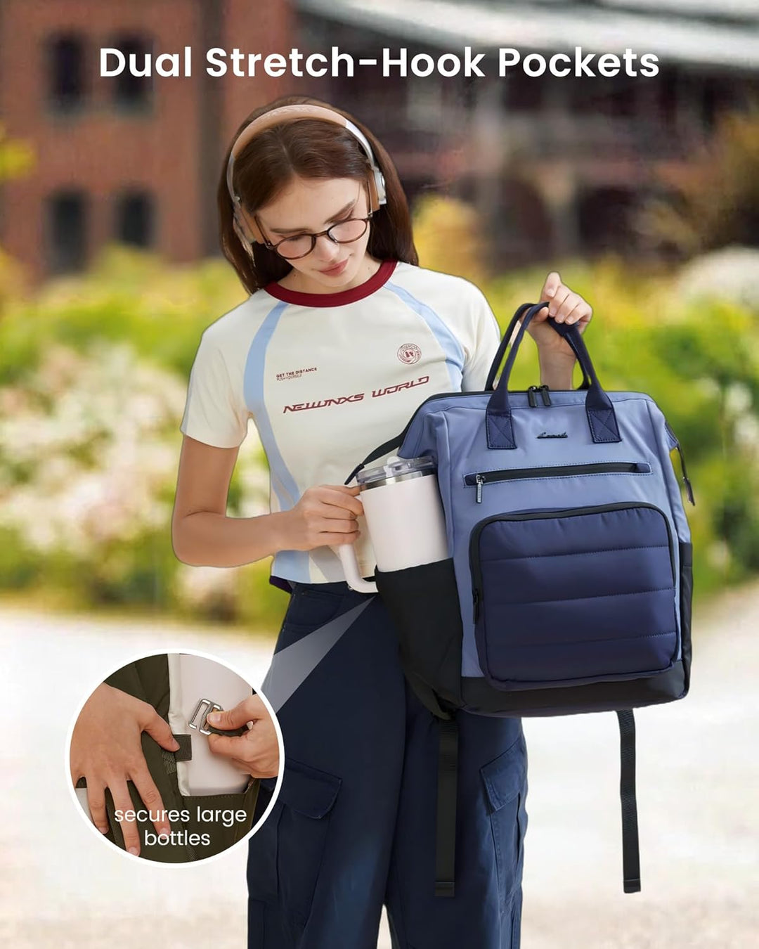 LOVEVOOK - Mochila de computadora portátil para mujer, mochila de t...