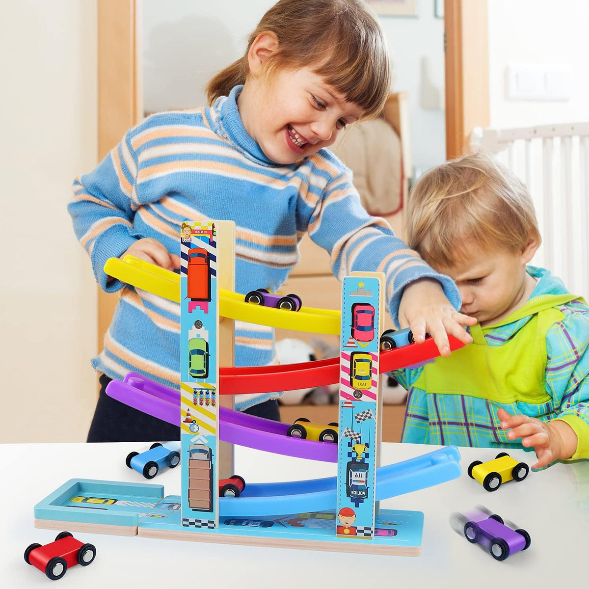 Juguetes Montessori para niños pequeños juguete de pista