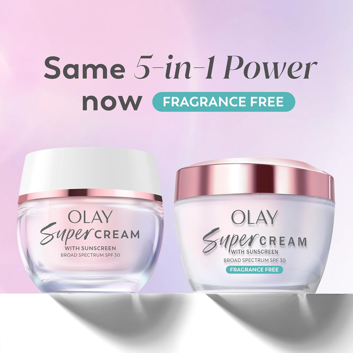 Olay Super Cream con protector solar SPF 30, hidratante facial lige...