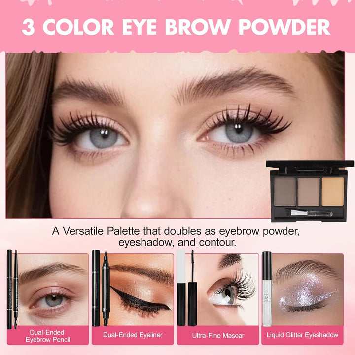 Kit de maquillaje para adolescentes y niñas, set de regalo de maqui...