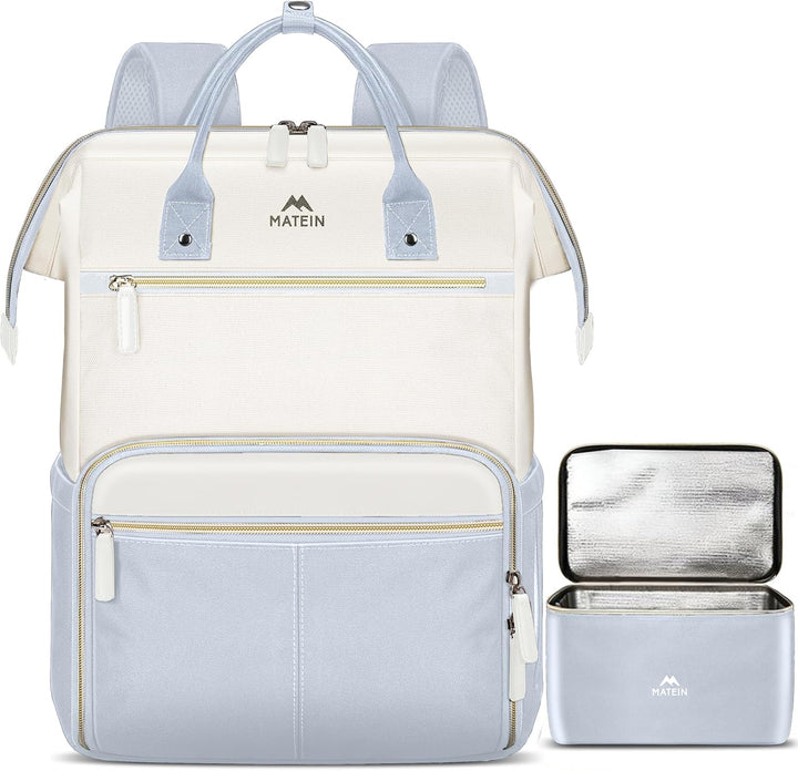 MATEIN Mochila para portátil con lonchera, mochila de almuerzo de 1...
