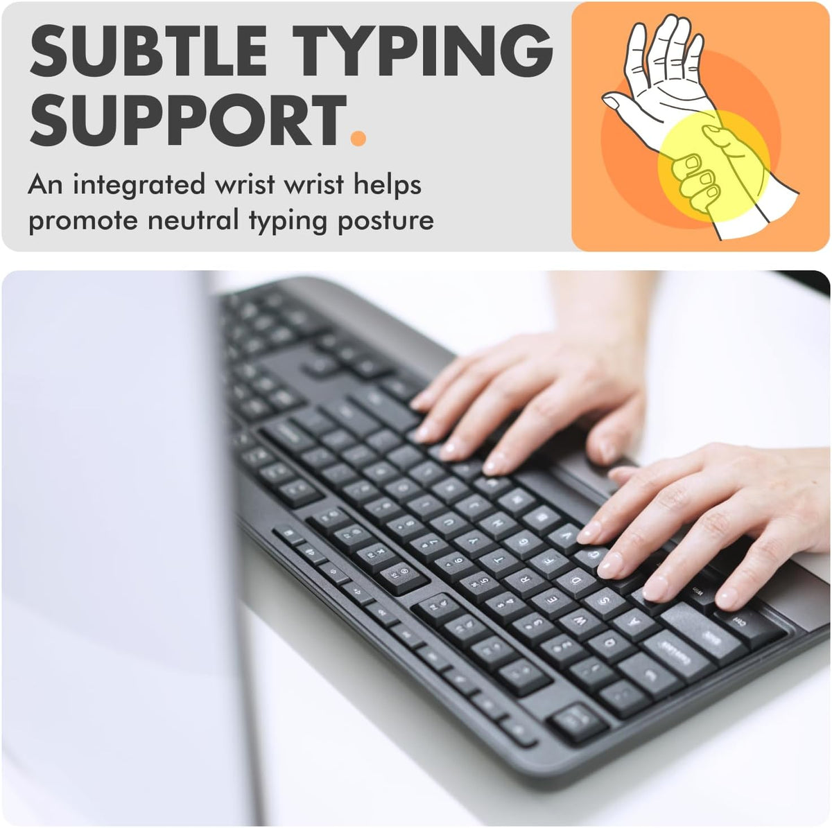 Teclado con cable X9, escritura cómoda, teclado USB ergonómico de t...