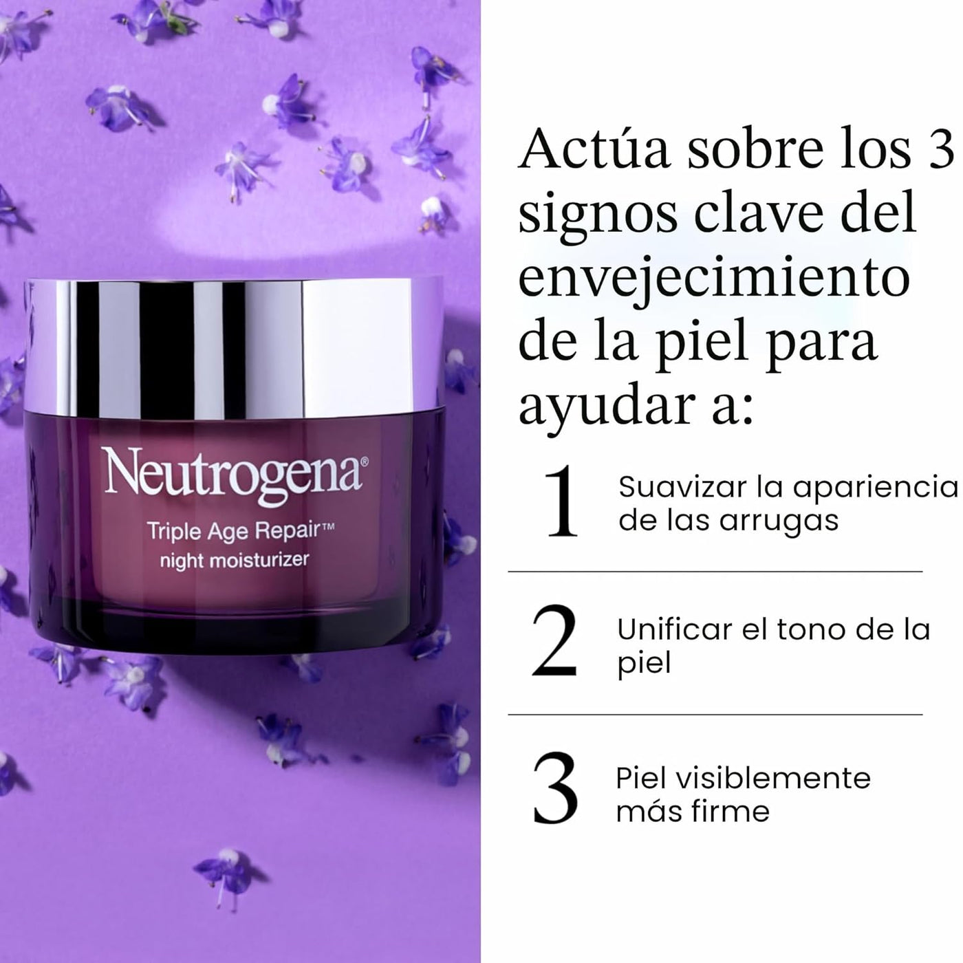 Crema reparadora Triple Age Repair Neutrogena, 1.7 onzas, 1.7 onza
