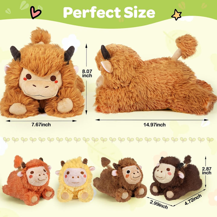 KMUYSL Highland Cow - Animal de peluche para niñas de 0 1 2 3 4 5 6...