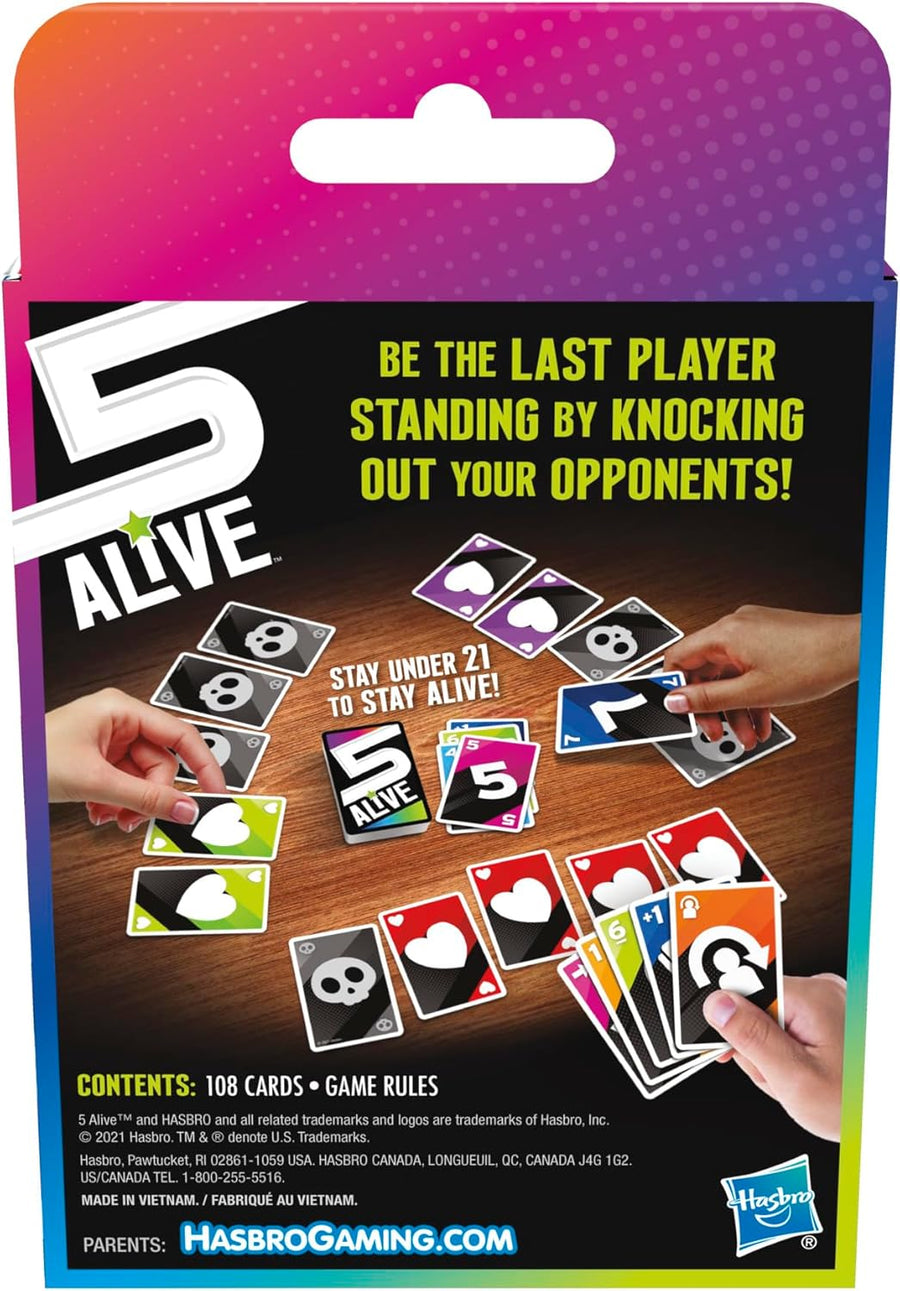 Hasbro Gaming Juego de cartas de 5 vivos juego de ritmo