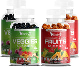 VITINITY Hecho con frutas reales y gomitas vegetales reales, suplem...