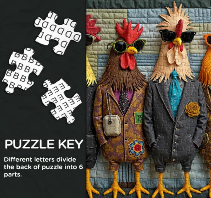 Runway Roosters - Rompecabezas de 1000 piezas para adultos