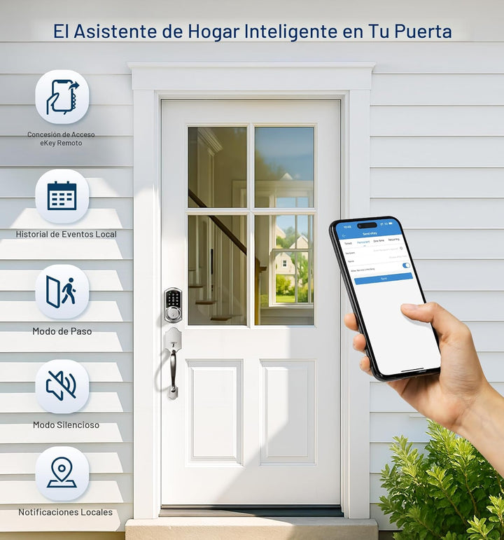 Veise VE06-H - Juego de cerradura inteligente para puerta delantera...