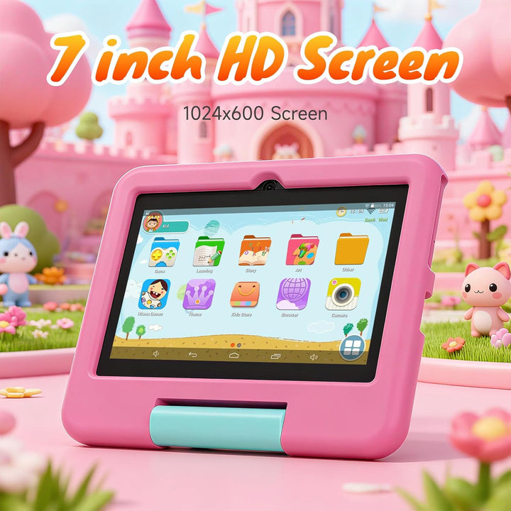 Tablet Android de 7 pulgadas con estuche, 4GB RAM 32GB ROM 1TB expa...