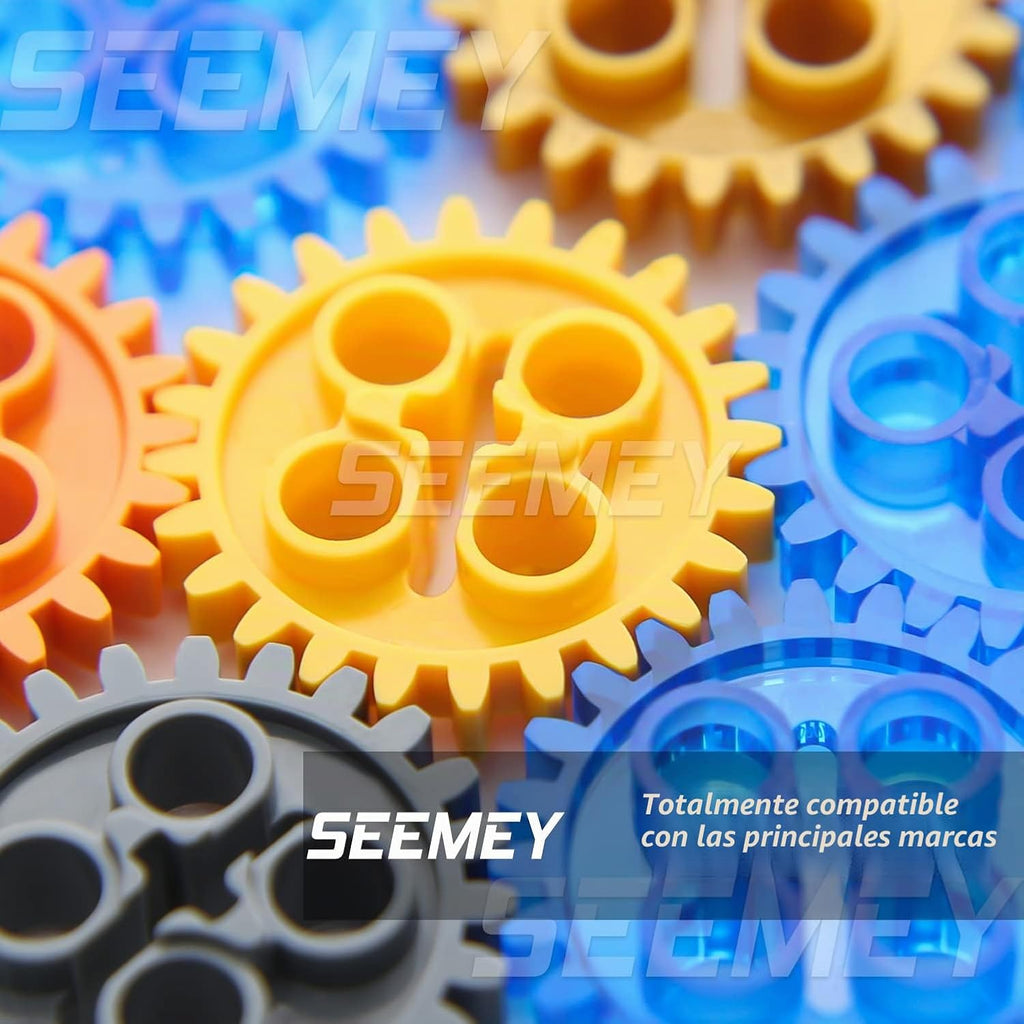 SEEMEY - Juego de 844 pines, engranajes y ejes compatibles con piezas técnicas de la marca L