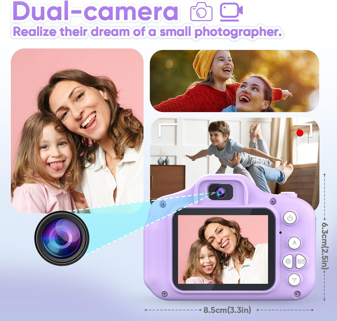 Seckton - Cámara de selfie mejorada para niños, regalos de Navidad...