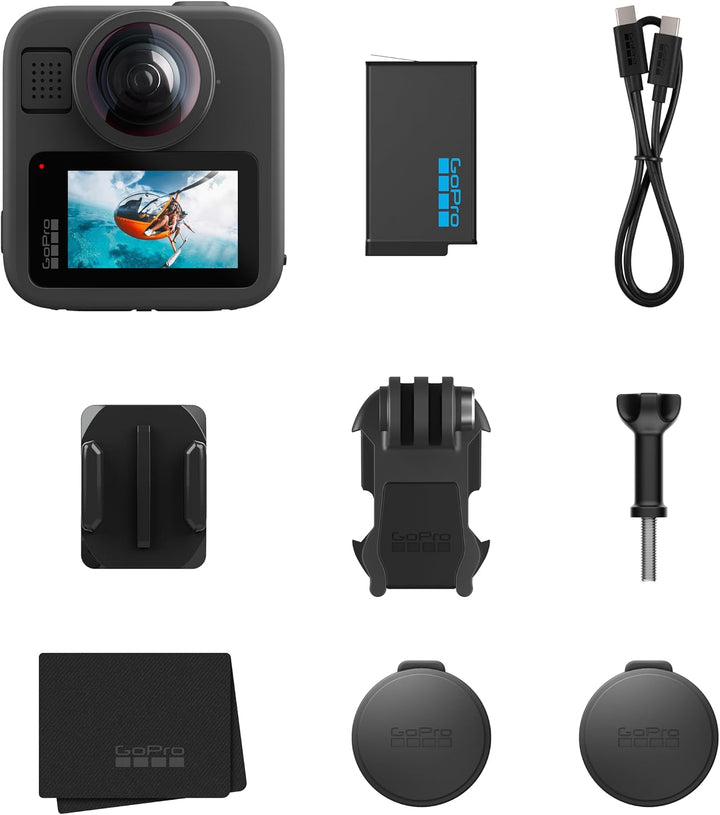 GoPro MAX2 - Cámara de acción tradicional + 360 impermeable con pan...