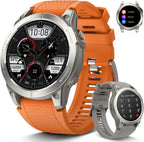 Reloj inteligente para hombre, rastreador de actividad física, GPS: relojes inteligentes militares para Android/iPhone Gps Watch 1.43 "AMOLED Hacer respuesta llamada Correr Relojes digitales para hombre, compatible con Samsung, monitor de corazón