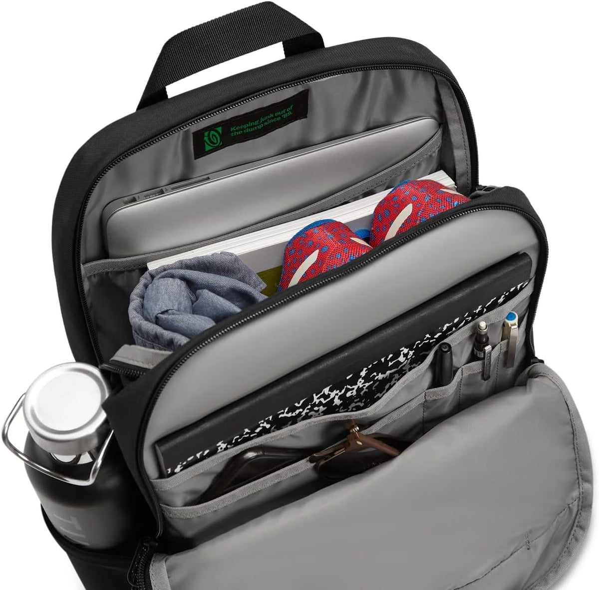 Timbuk2 Parkside Mochila para laptop 2.0, Eco Negro, Tamaño único, Computadora portátil