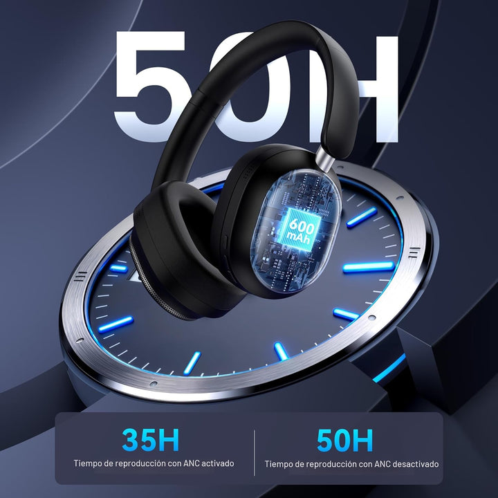Pointcinco Auriculares híbridos con cancelación activa de ruido, au...