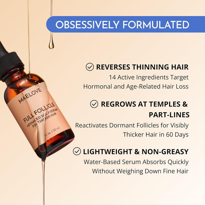 Maelove Full Follicle Advanced Scalp Serum - Tratamiento para engro...