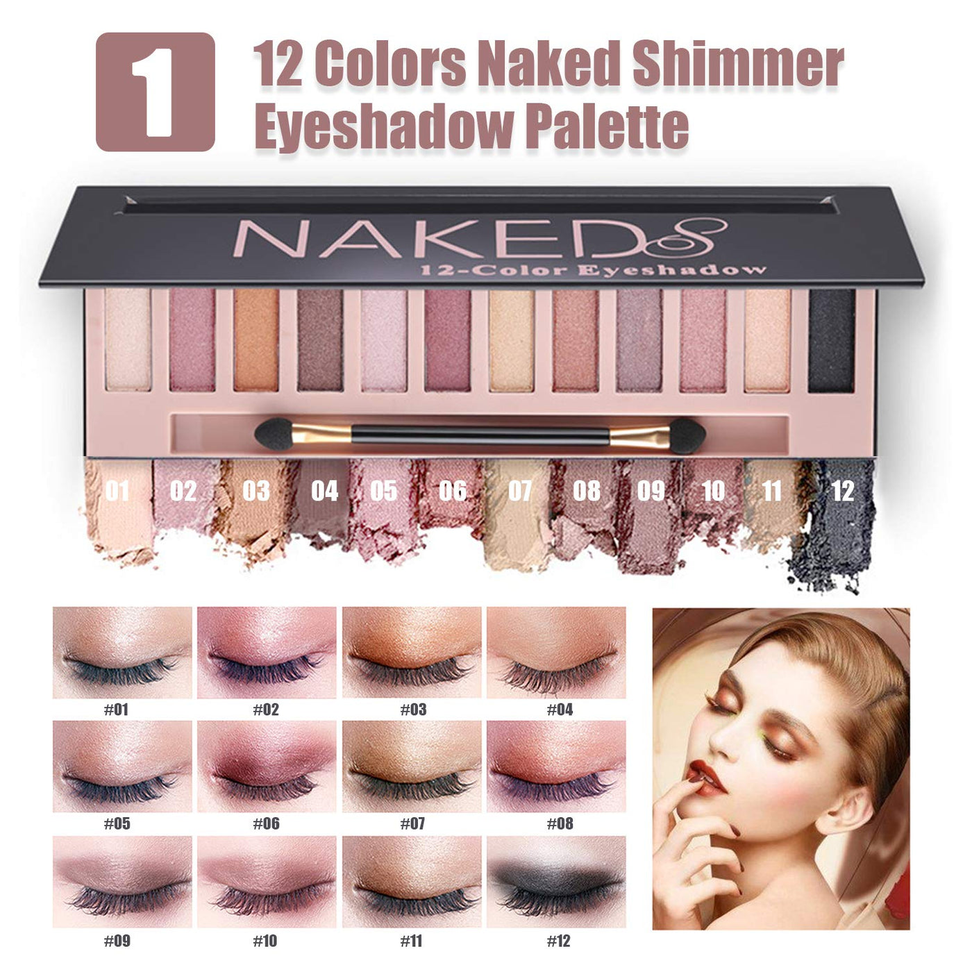 Kit de maquillaje todo en uno, incluye paleta de sombra de ojos des...
