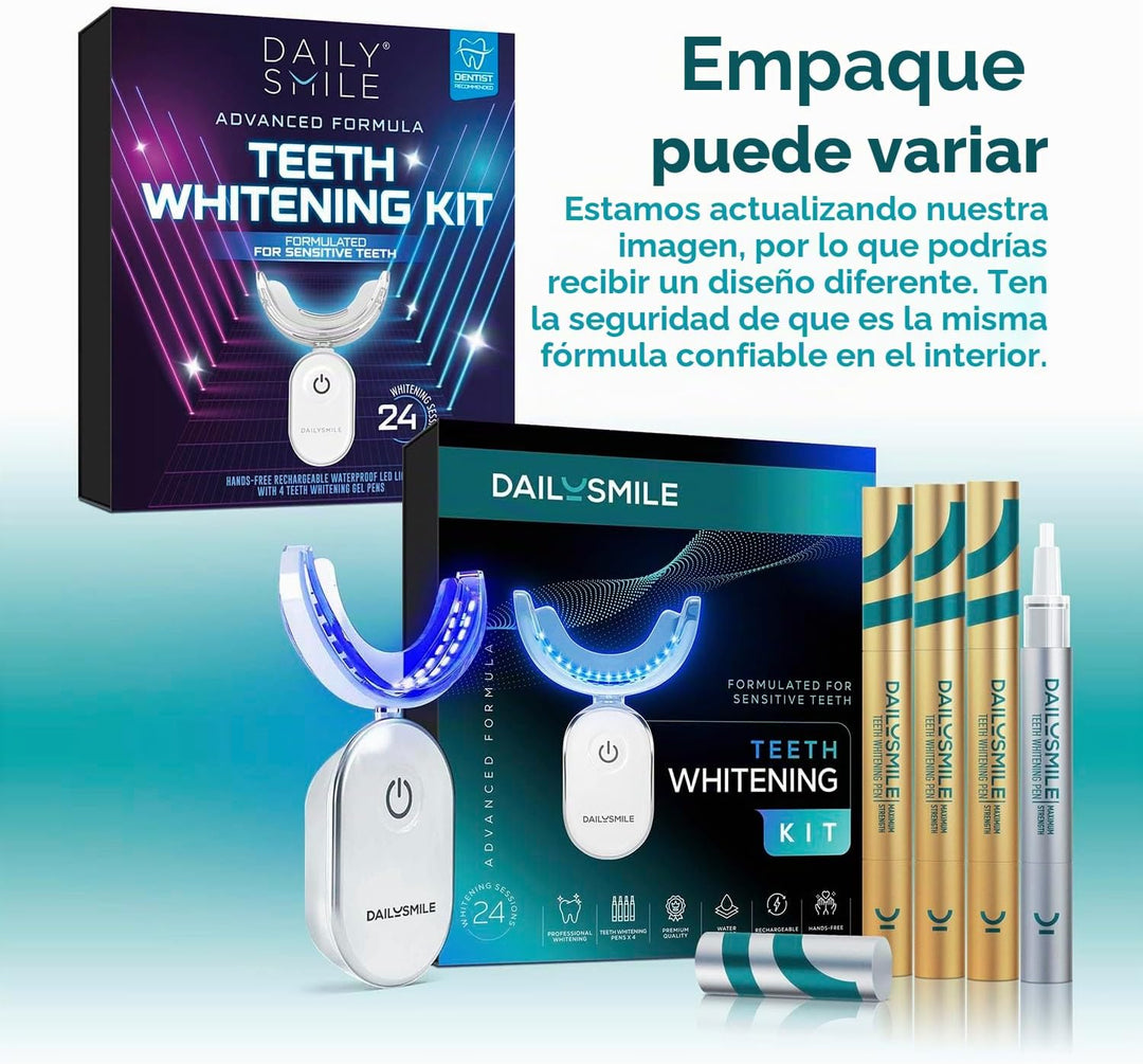 Kit de Blanqueamiento Dental DailySmile con LED - Formulado para Di...