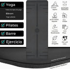 Plyopic. Alfombrilla de Yoga Ultra-Grip Pro – Rendimiento Antideslizante EXTREMO - Agarre en Seco y Agarre Húmedo - Líneas de Alineación - Cómoda y Resistente al Sudor - Para Yoga, Pilates, Ejercicio