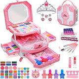 Juegos de maquillaje para niñas de 5 a 8 años, kit de maquillaje de...