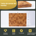 Tabla de cortar de bambú Tablas de cortar de madera de madera de 16 '' para cortar la cocina